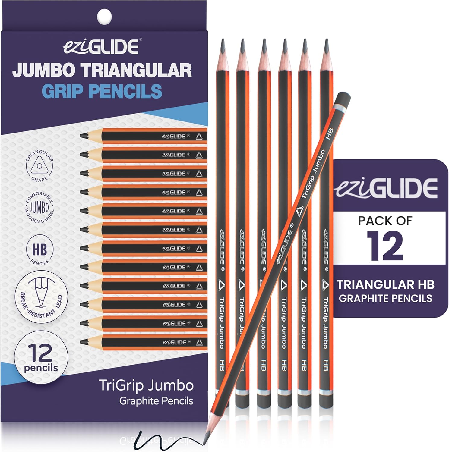Thumbnail 6 de Eziglide HB graphite school pencils 150 pack