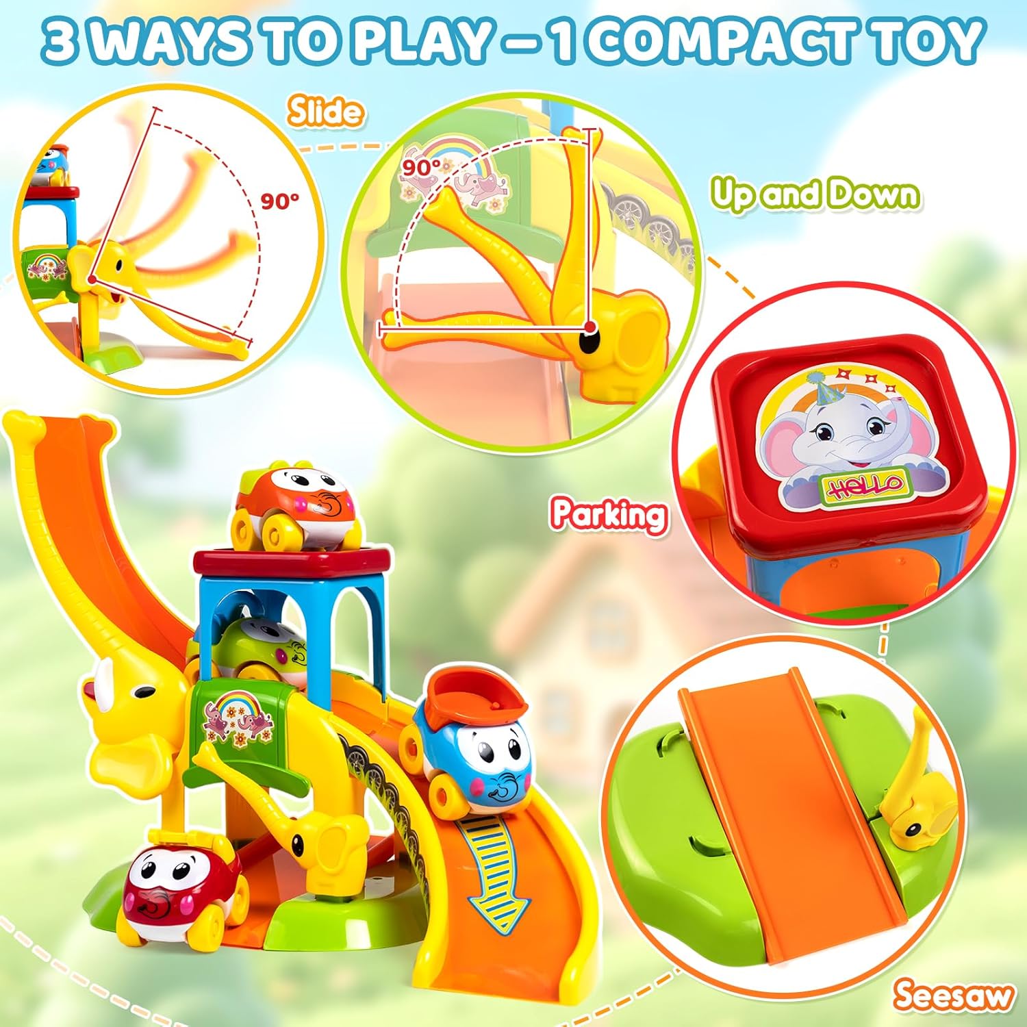 Detalle 2 de Marstone Toddler Elephant Slide Toy 12-18M
