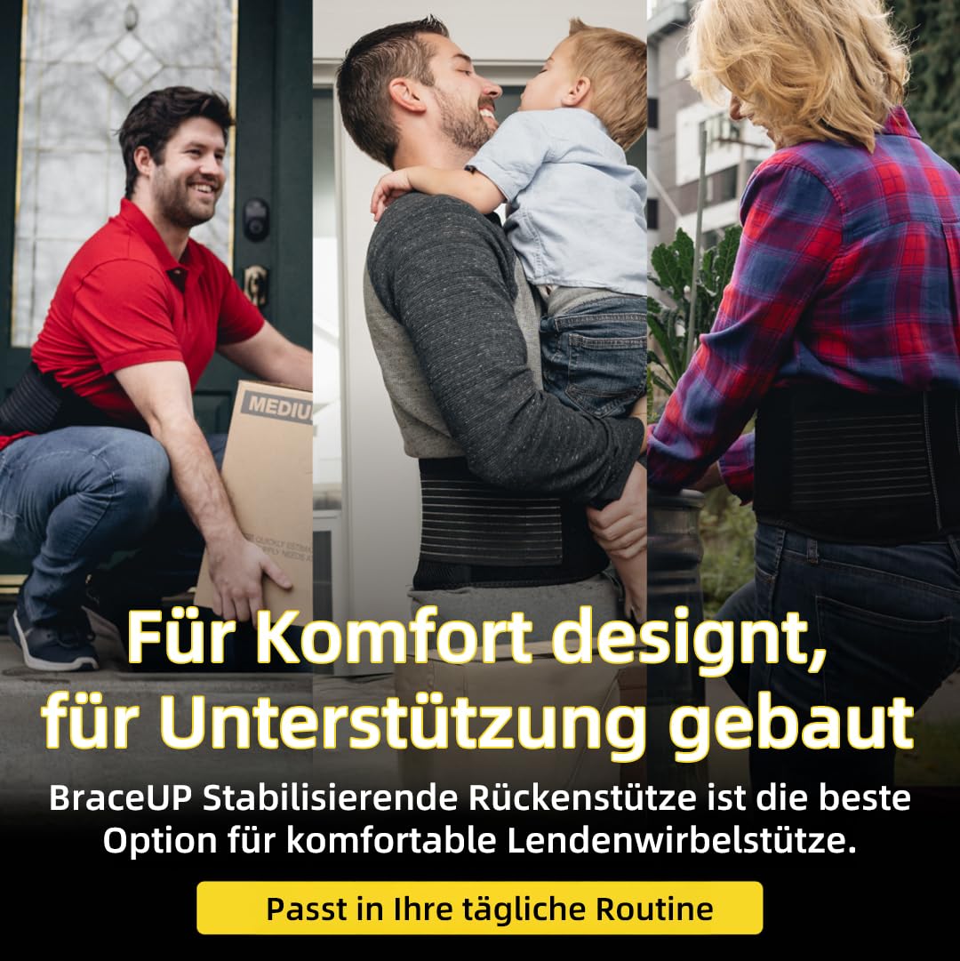 Thumbnail 6 de BraceUP Rückengurt – atmungsaktive Lendenwirbelstütze, 70–90 cm (S/M)
