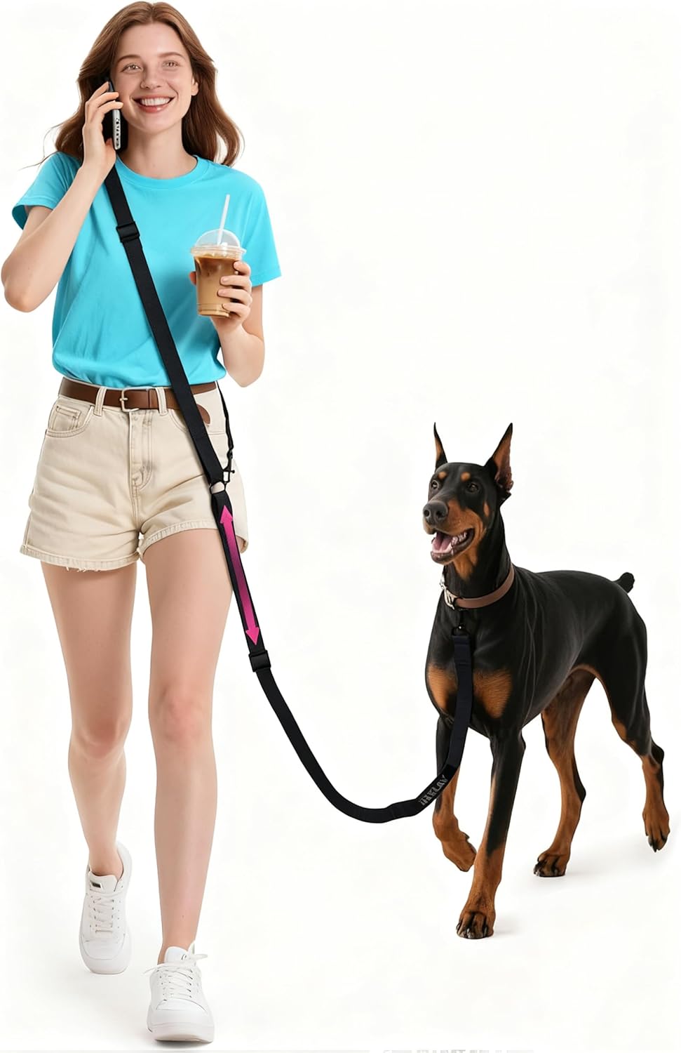 Thumbnail 6 de Freihandleine mit Hüftgurt für mittelgroße Hunde