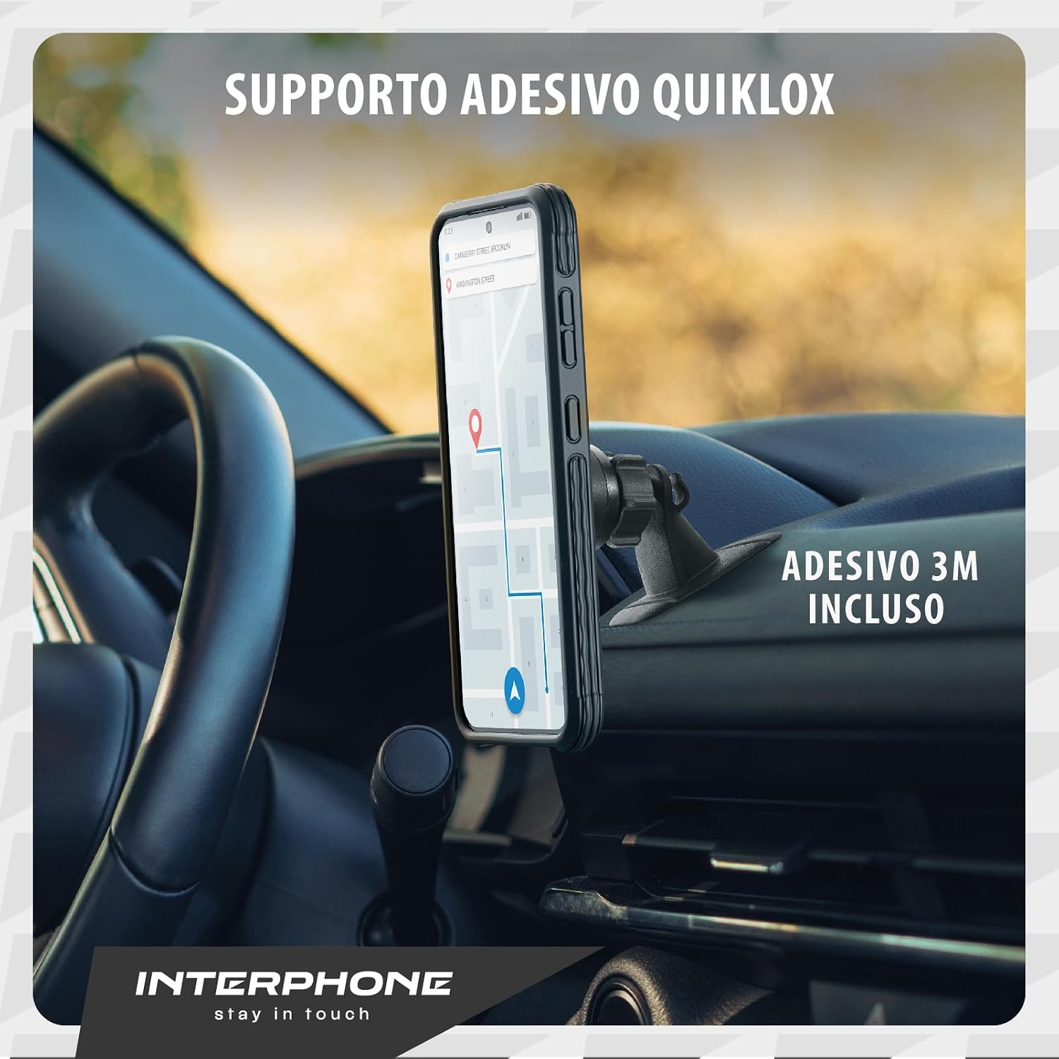 Detalle 2 de INTERPHONE Porta Cellulare Cruscotto 360°