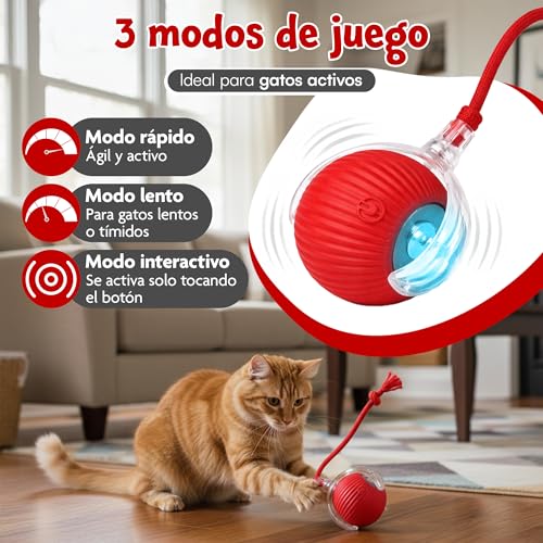 Detalle 2 de T TENEGIL Pelota interactiva recargable 1️⃣ 🔴