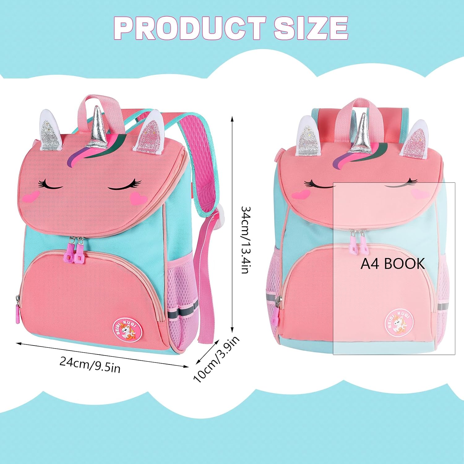 Detalle 2 de Yafe Kids backpack for girls, 3 to 6