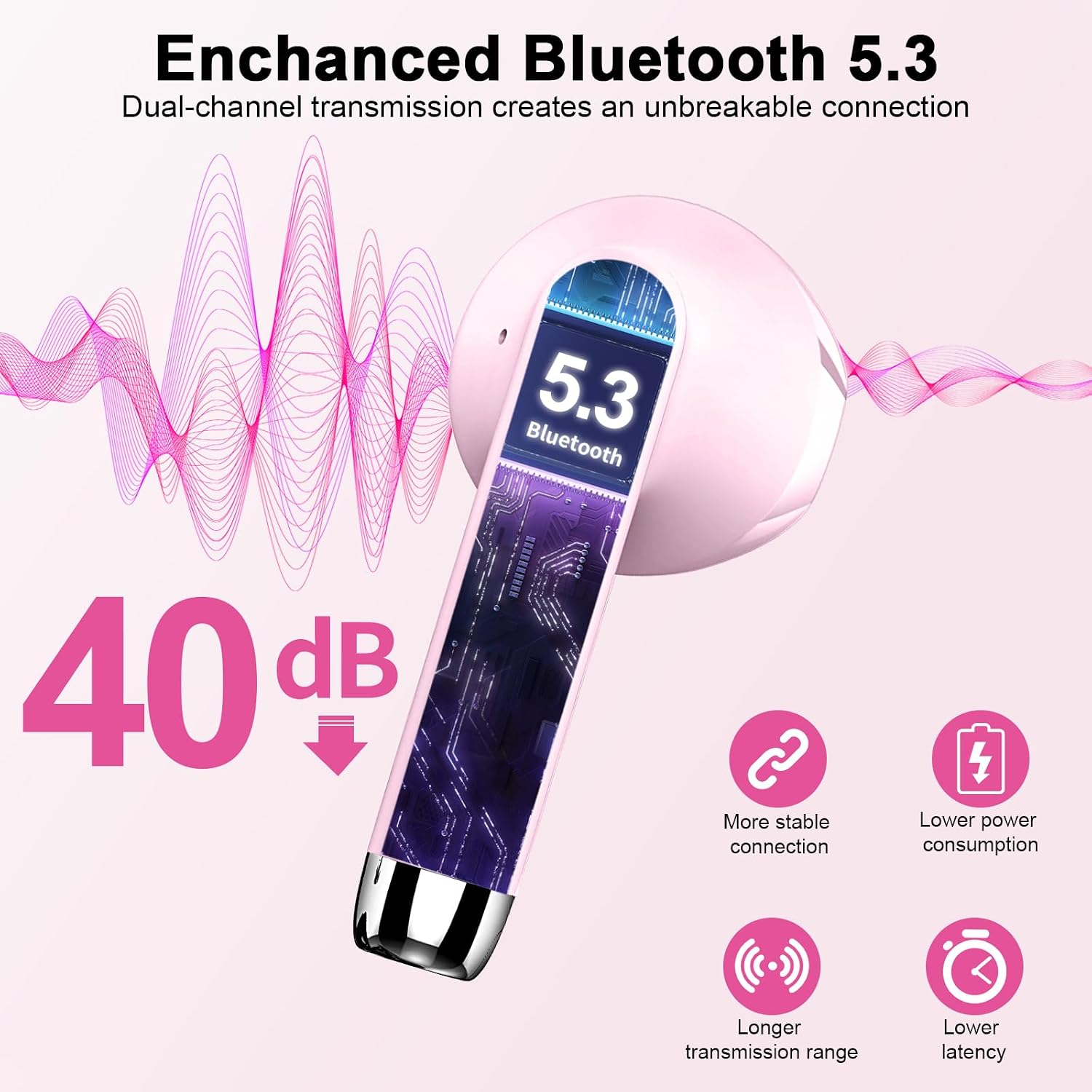 Thumbnail 1 de Bluetooth Kopfhörer J55 In-Ear: Kabellos, ENC-Geräuschunterdrückung, 4 Mikrofone und 48 Stunden Laufzeit