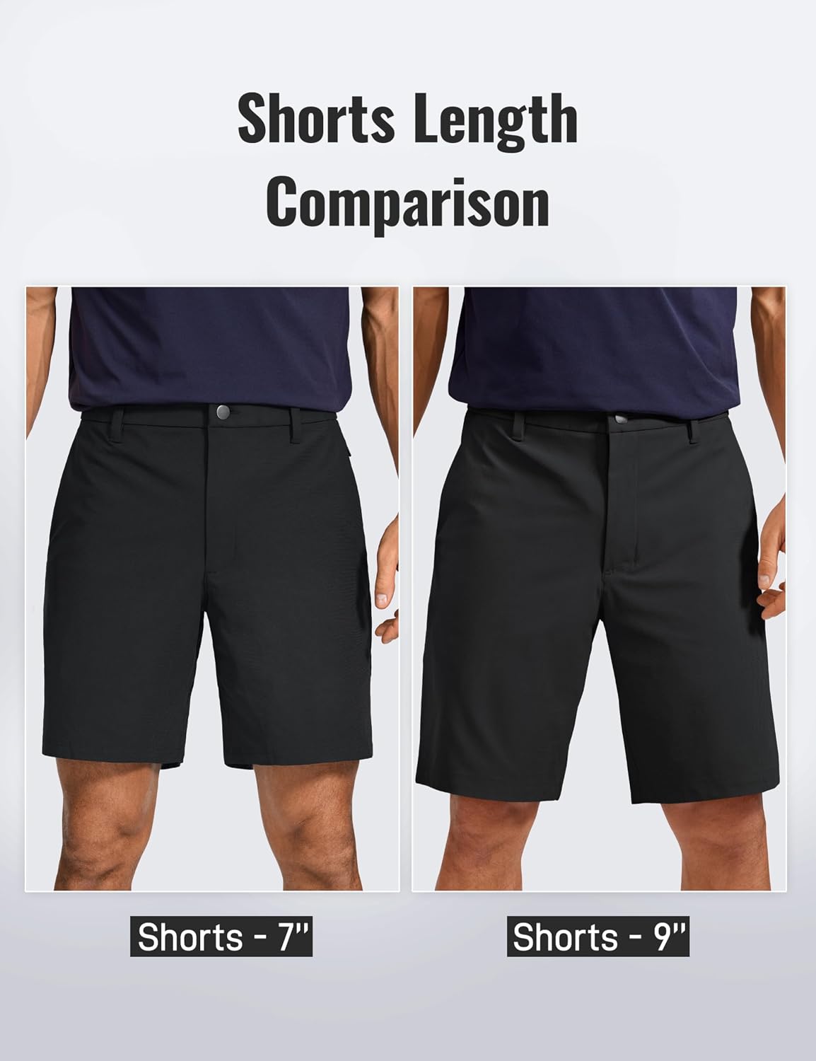 Detalle 1 de CRZ YOGA Pantaloncini da Golf Comfort da Uomo – 7/9 pollici, Nero, taglia 52