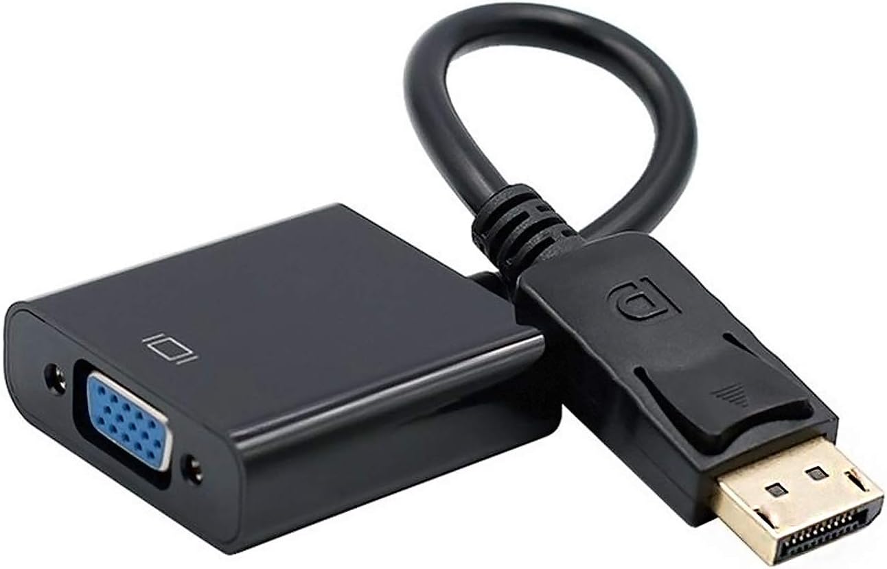 Detalle 2 de AISENS A125-0367 convertitore DisplayPort maschio → SVGA HDB15 femmina (nero, 15 cm)