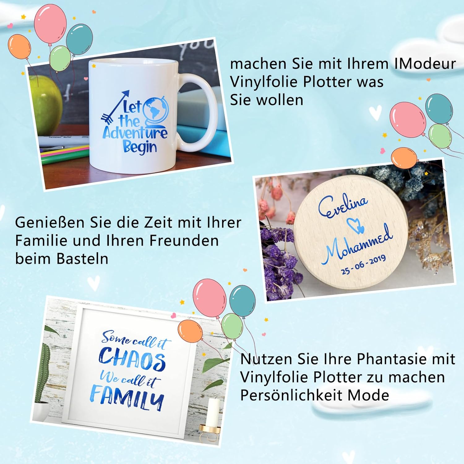 Thumbnail 5 de IModeur vinilo adesivo blu galvanizzato per Silhouette Cameo, pellicola per taglio 30,5 cm x 214/218 cm