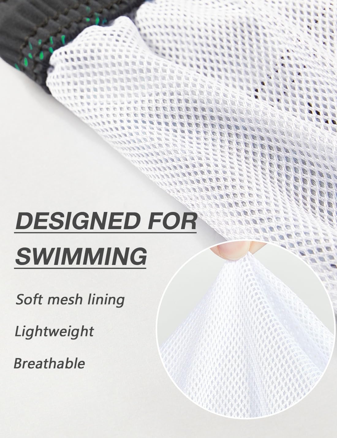 Detalle de iCKER Swimming Shorts Men: Quick-Dry Beach Trunks with Mesh Lining