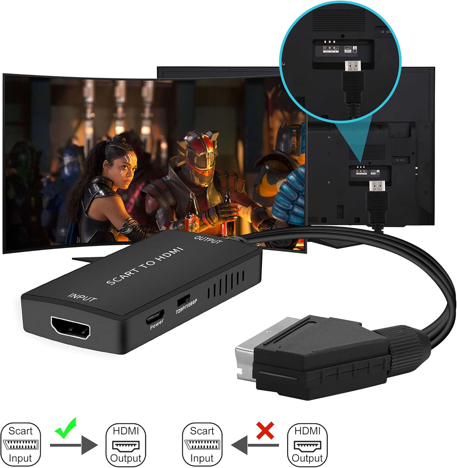 Thumbnail 3 de Adattatore SCART HDMI Full HD 1080p