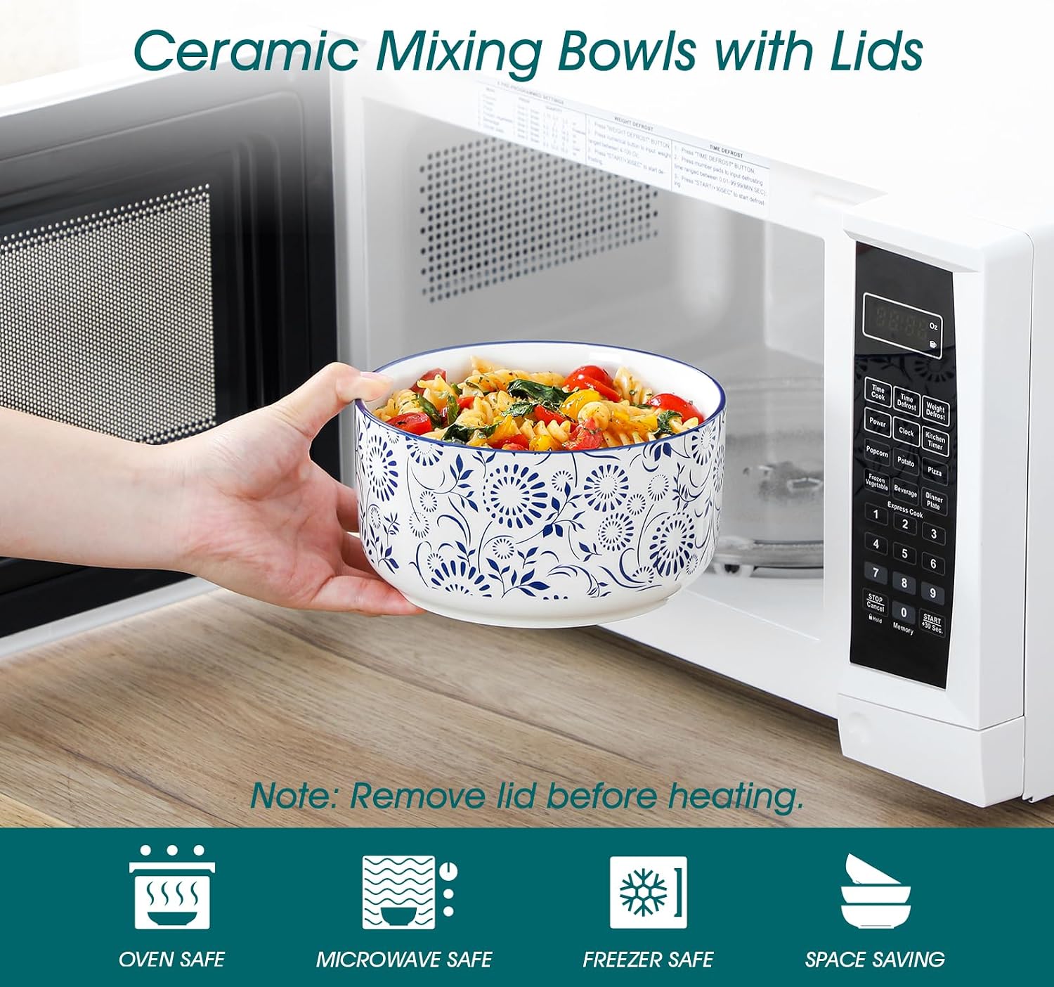 Detalle de Vancasso Ceramic Nesting Bowls 60 oz