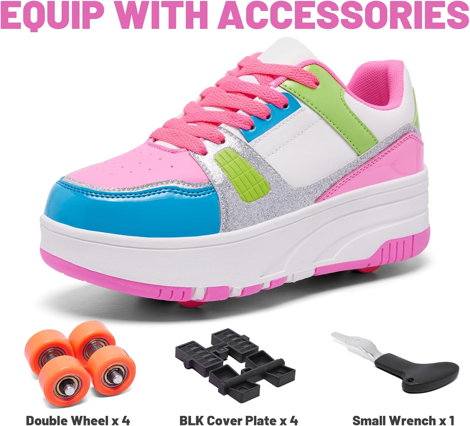 Thumbnail 1 de ANEFUN Roller Skate Shoes for Kids – Detachable Wheels, Beginner Friendly