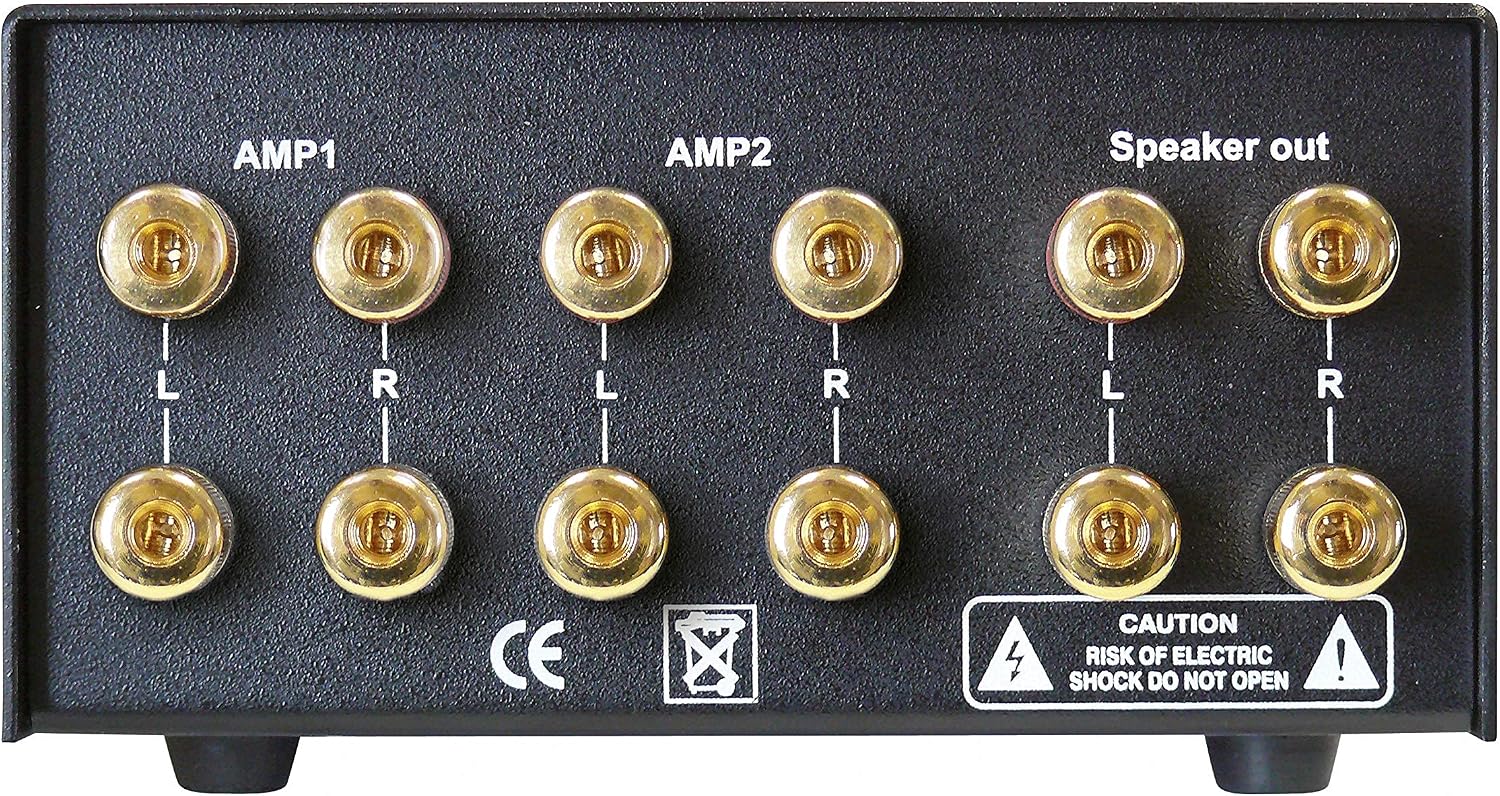 Detalle 2 de Dynavox AMP-S MKII – przełącznik wzmacniacza i głośników, metalowa obudowa