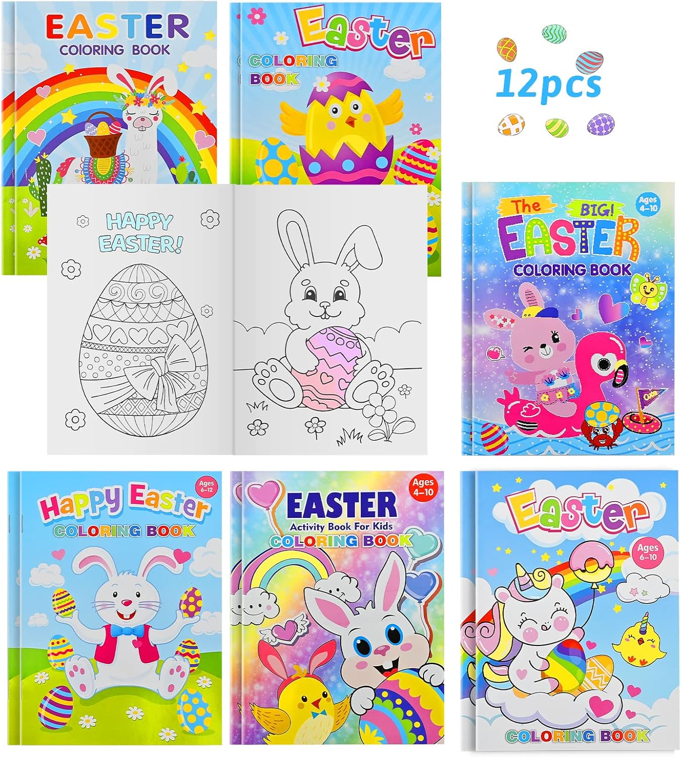 Detalle de 12 Pack Easter Coloring Books 144 Pages 🎨