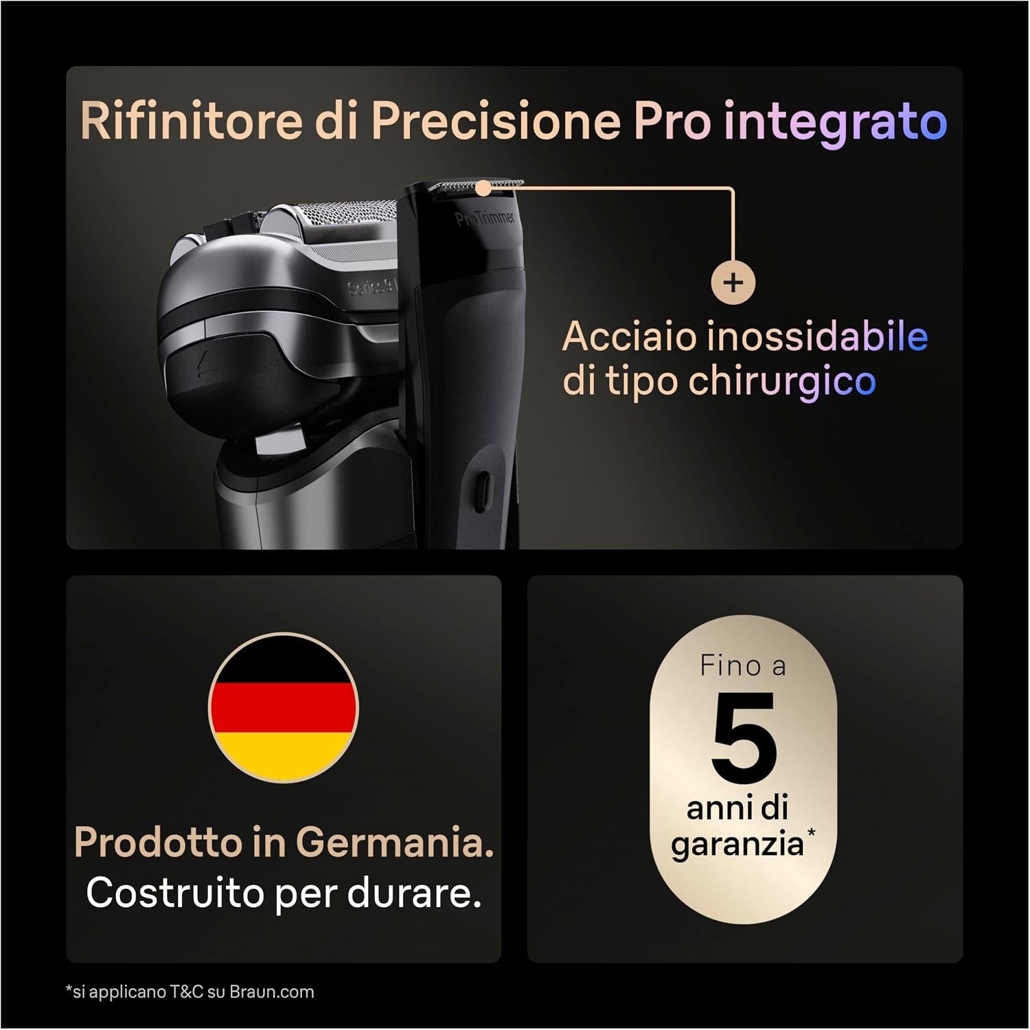 Thumbnail 6 de Braun Serie 9 PRO Rasoio Elettrico 9625S Grafite