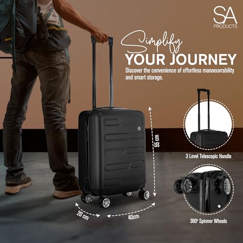 Thumbnail 4 de SA Products Cabin Suitcase | 34L Carry On with 55x40x20 Dimensions and Combination Lock