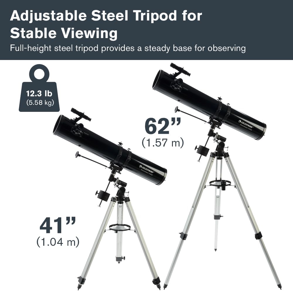 Thumbnail 3 de Celestron 21045 PowerSeeker 114EQ Reflector Telescope – Monture équatoriale, entrée