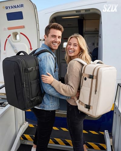 Thumbnail 1 de SZLX Mochila de viaje de cabina 40x30x20 (Ryanair/Vueling/Wizz Air) con apertura 180° y compartimentos para portátil