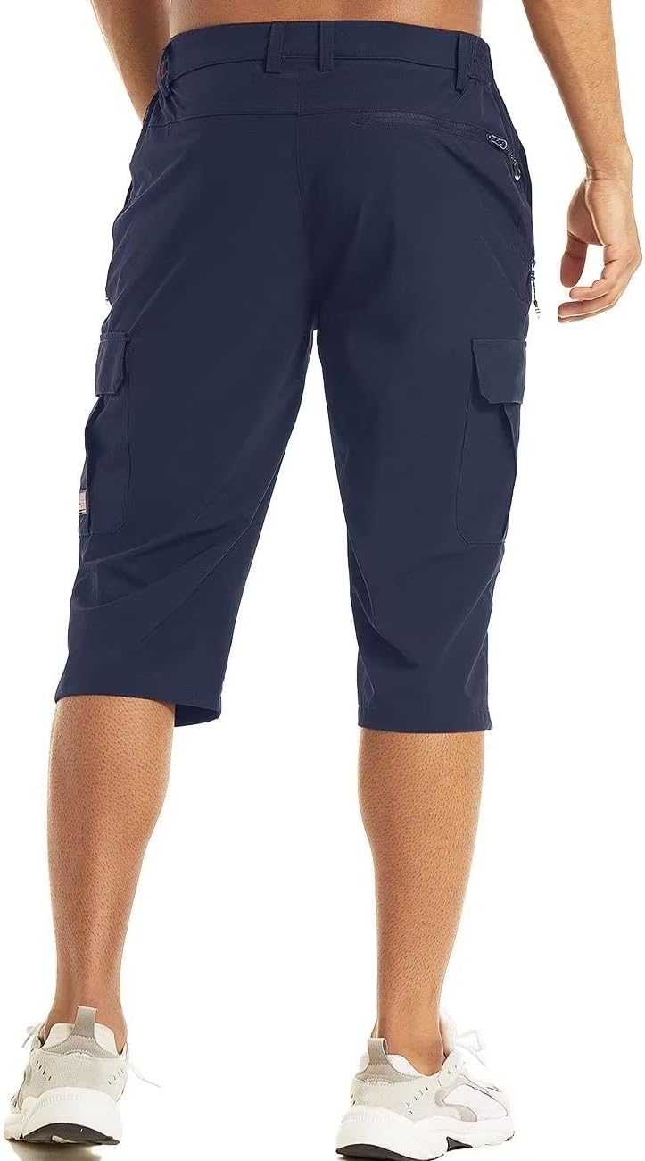 Thumbnail 1 de MAGCOMSEN Men's Workout Gym Shorts: Quick Dry 3/4 Capri with 5 Pockets