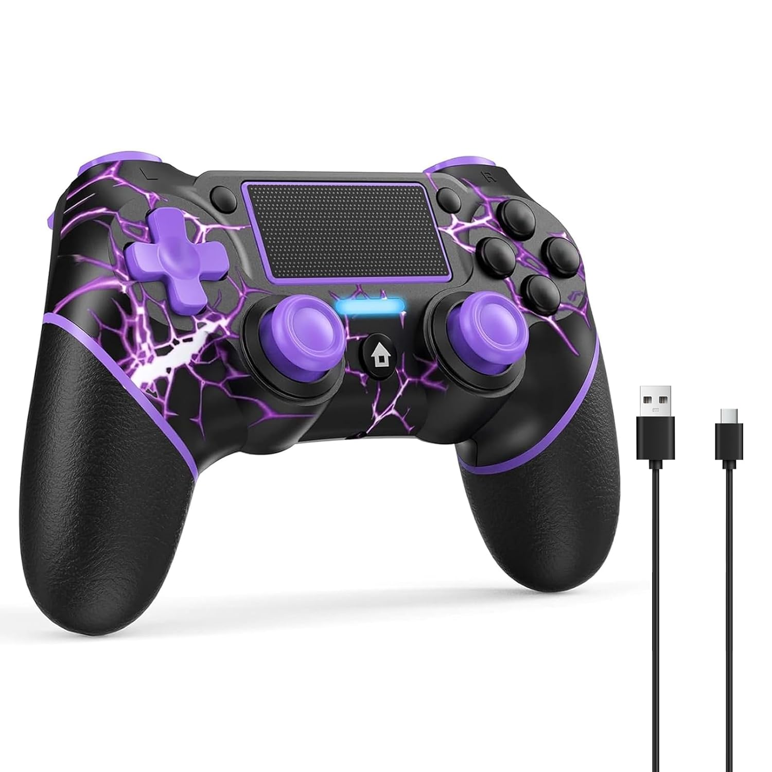 Thumbnail 6 de Reddening PS4 Controller für 2 Stück: kabellose Gamepads für PS4/Pro/Slim und PC mit Turbo, Dual-Vibration & 6-Achsen-Gyro