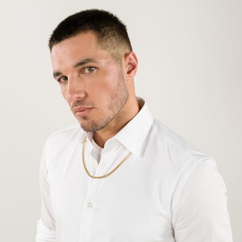 Detalle de BOSS Jewelry Men's Chain for HIM Collection Necklace in Yellow Gold IP – 61cm (Model 1580173)