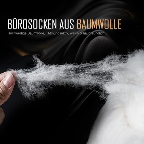 Detalle 2 de Effeet Socken Herren – 6 Paar Business Socken aus atmungsaktiver Baumwolle, Geschenkbox