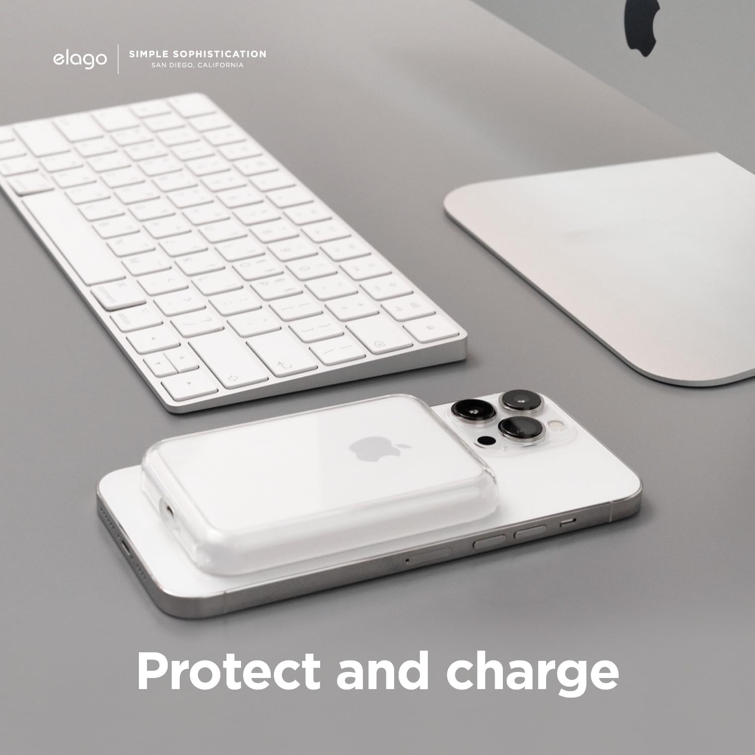 Thumbnail 1 de elago Custodia Ibrida Trasparente per Battery Pack MagSafe con tecnologia PC + TPU