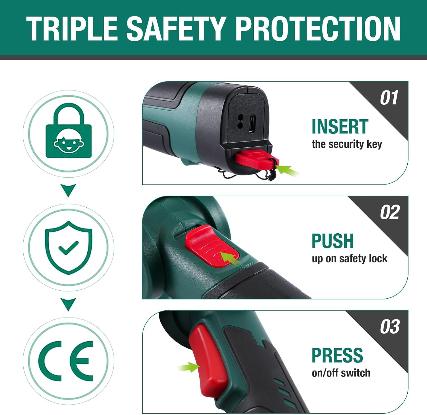 Thumbnail 3 de POSENPRO Cordless Grass Shear & Hedge Trimmer 7.2V: 2-in-1 Lightweight, Rotatable Handle, Type-C Charging