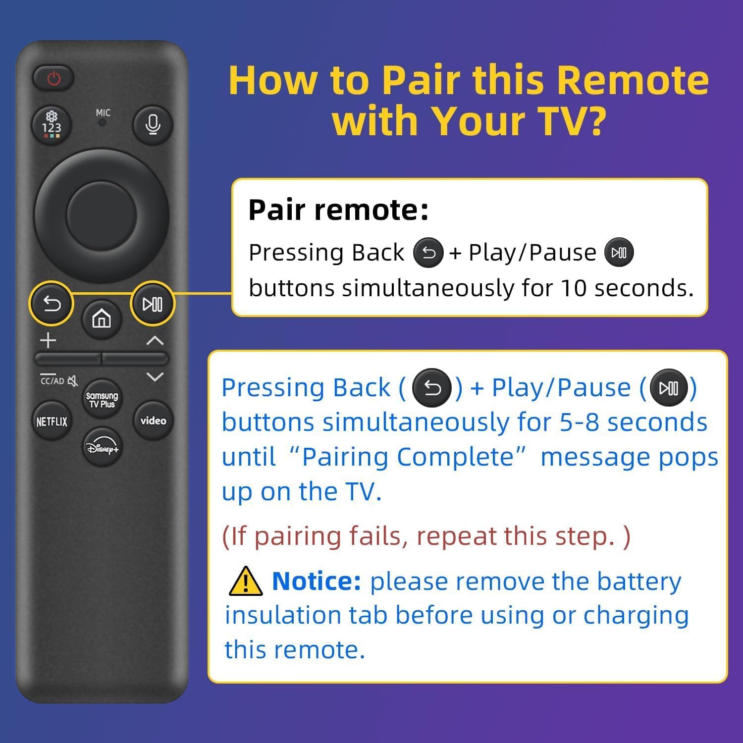 Thumbnail 6 de Nettech BN59-01432A Rechargeable Voice Remote for Samsung Smart TVs