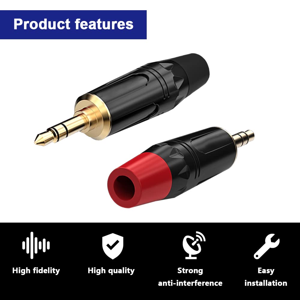 Thumbnail 5 de Xiatiaosann 3.5mm Audio Solder Plug – TRS 3-Pole Heavy Duty Jack (10 Pack)