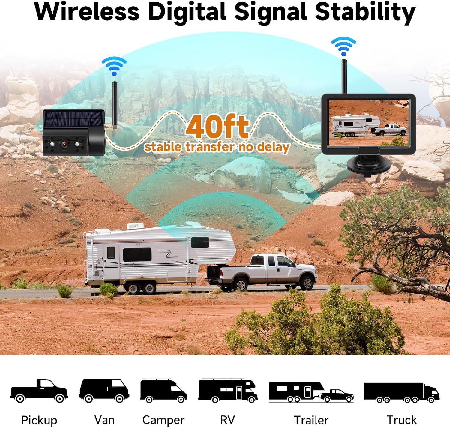 Thumbnail 6 de Magnetic Solar Wireless Backup Camera 5”