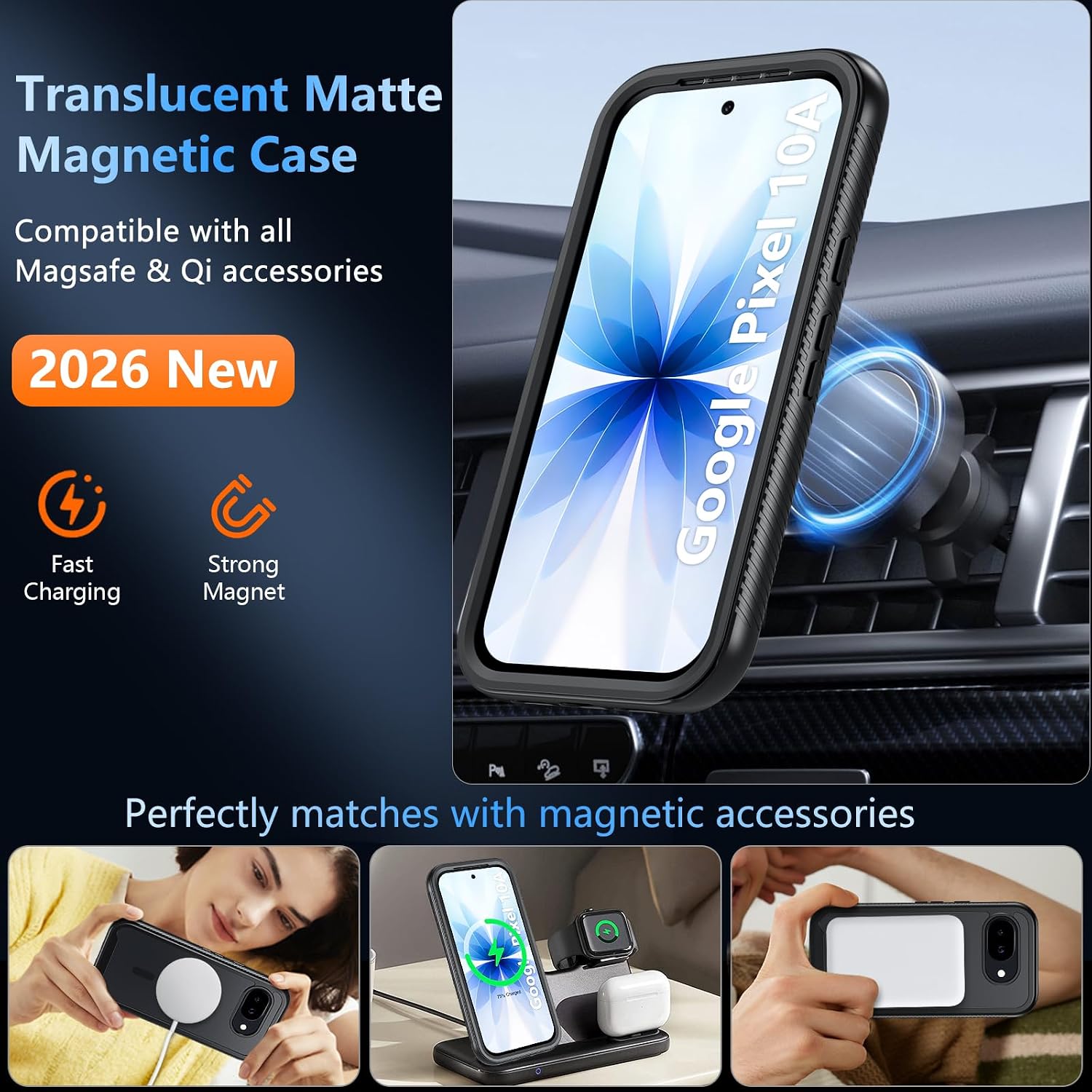 Thumbnail 2 de Magnetic Pixel 10A Case with Screen Protector