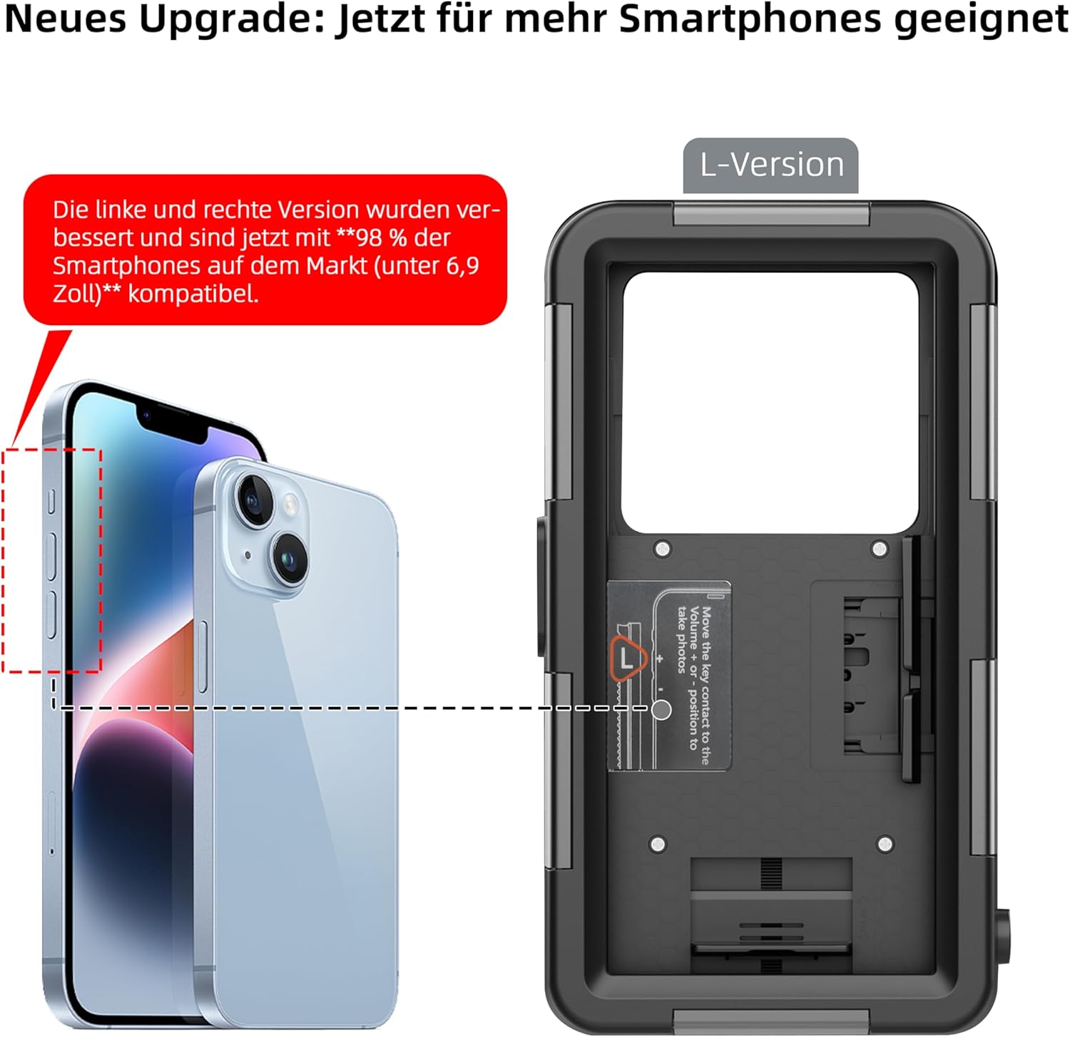 Thumbnail 2 de Ezanmull Unterwasser-Tauchgehäuse für iPhone 17/16/15/14/13/12/11 Pro Max & mehr – wasserdicht bis 15 m (schwarz)