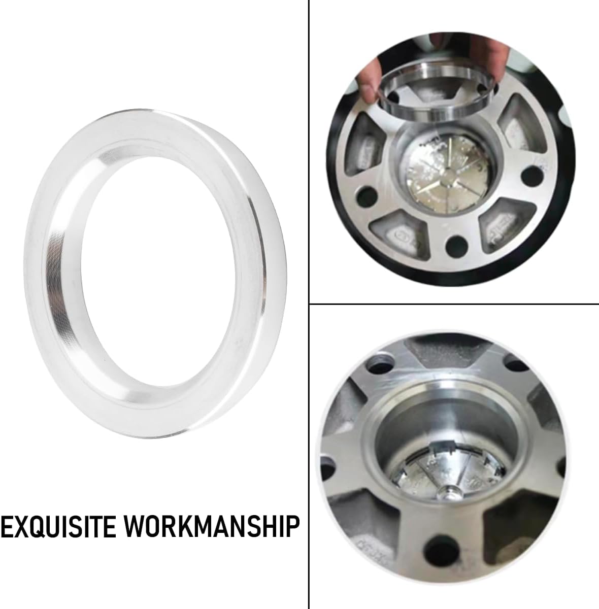 Thumbnail 6 de Rhinotuning 4 x Centring Rings – Aluminium, 73.1 mm outer bore and 54.1 mm hub bore (Silver)
