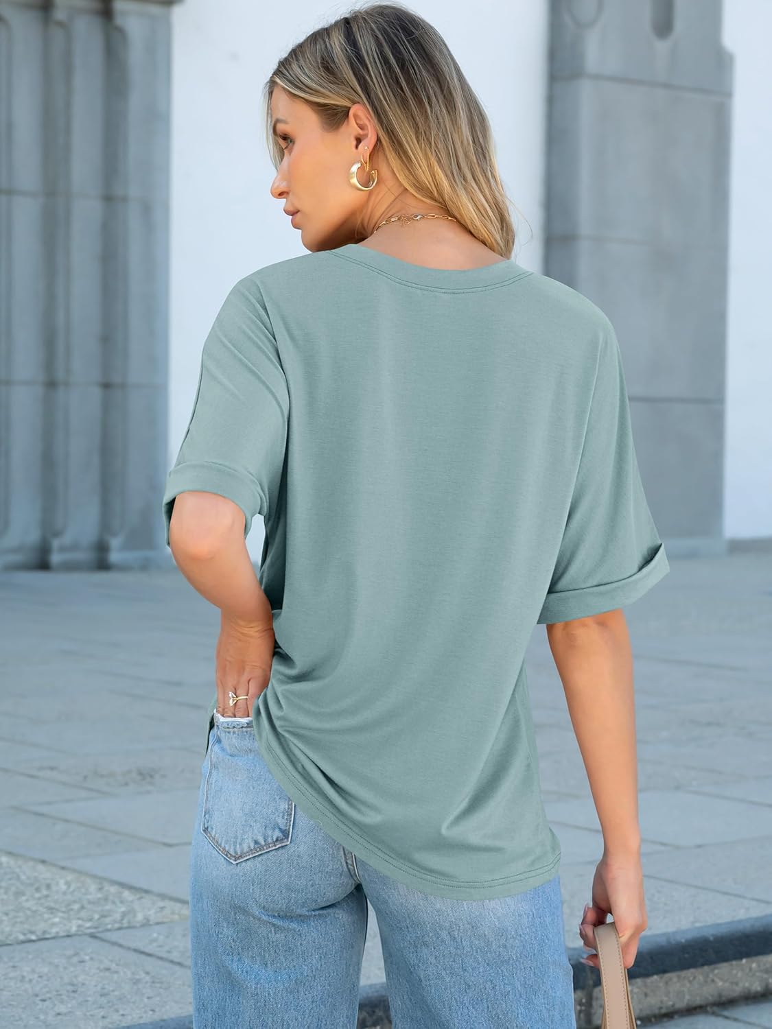 Thumbnail 3 de ANRABESS Women Oversized Short Sleeve Tee with Pocket