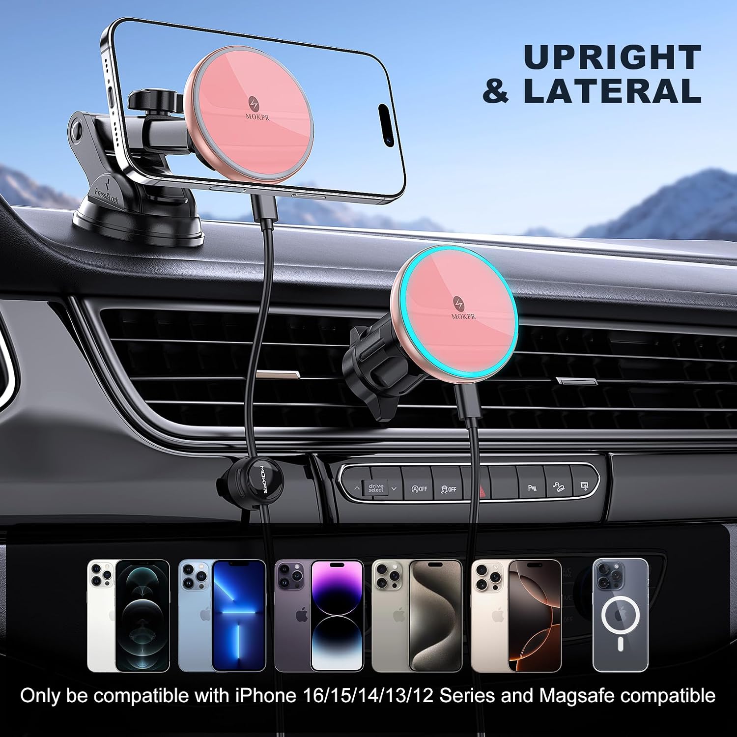 Detalle 2 de MOKPR Magnetic Wireless Car Charger