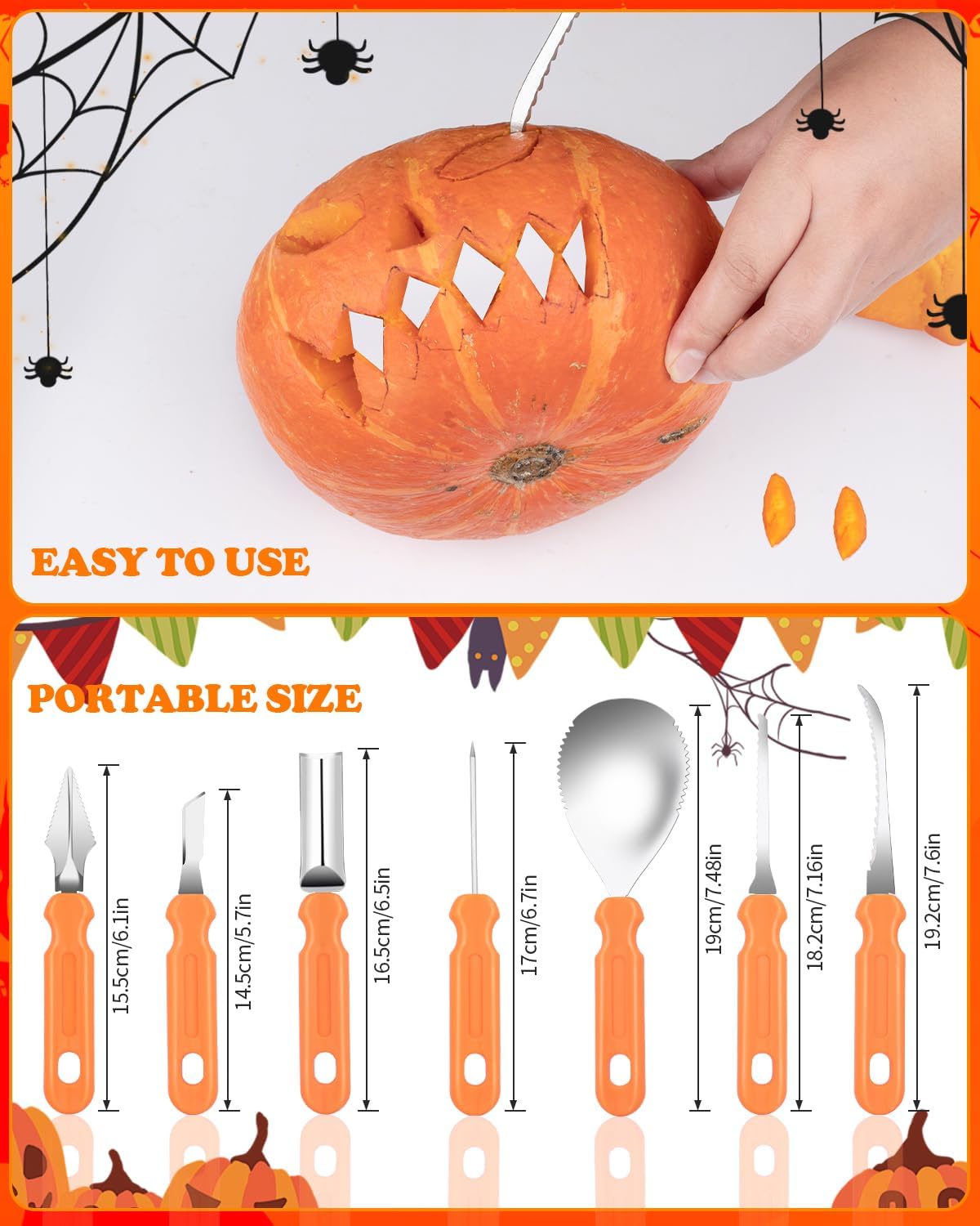Detalle 2 de Pumpkin Carving Tool Kit, Stainless Steel
