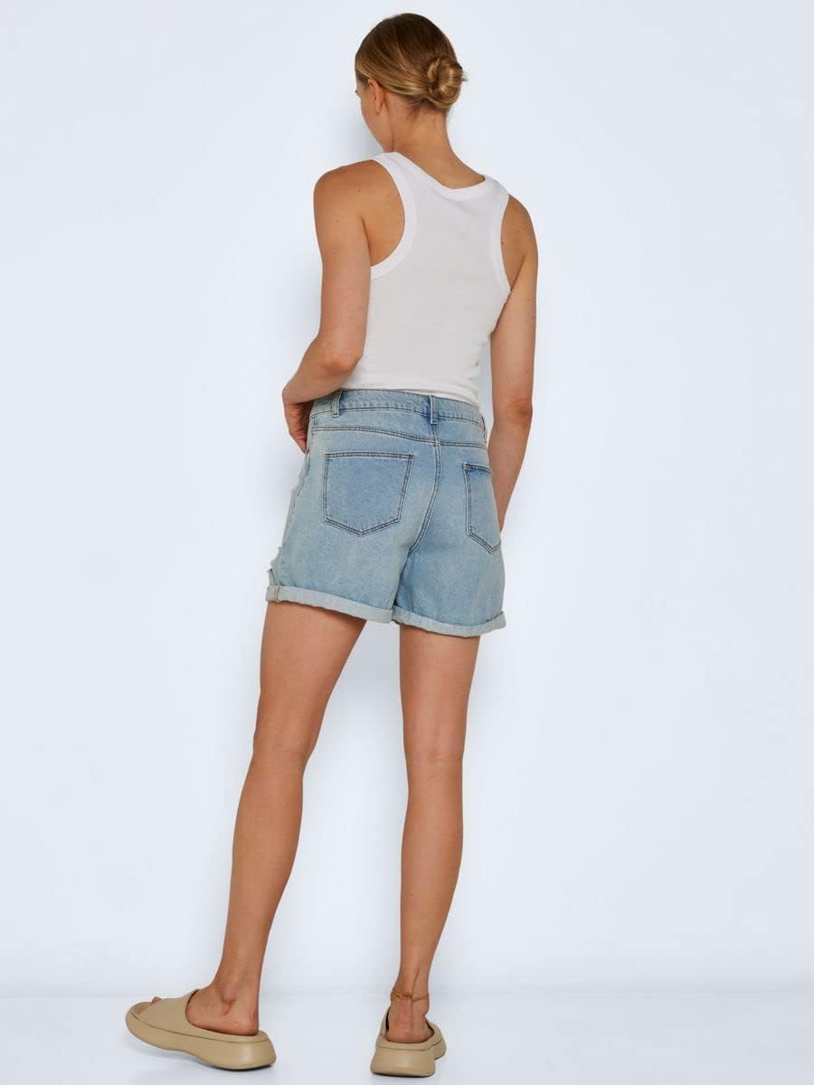 Thumbnail 4 de Noisy May Nmsmiley Nw DEST shorts in denim con dettagli distressed
