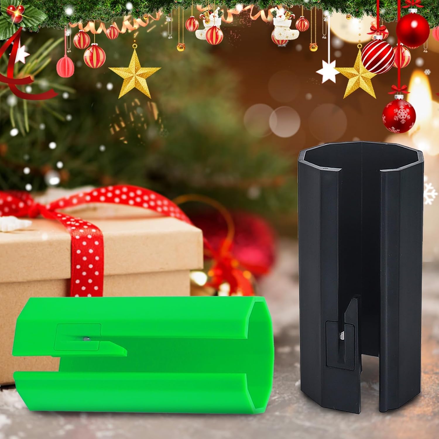 Detalle 1 de LANGNIDORIS LN-YTCZQ-2 cadeaupapiersnijder, 2 stuks met 6 messen
