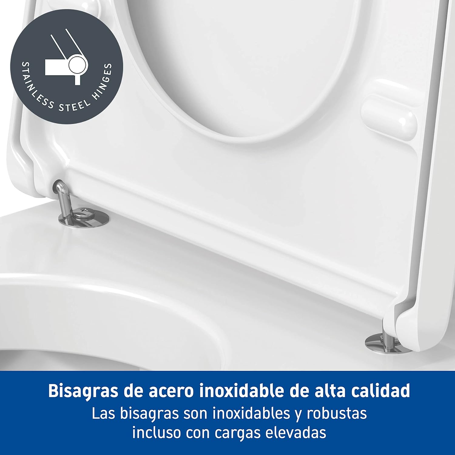 Thumbnail 1 de Duravit Starck 3 Tapa WC Blanco con Bisagras de Acero 🚽