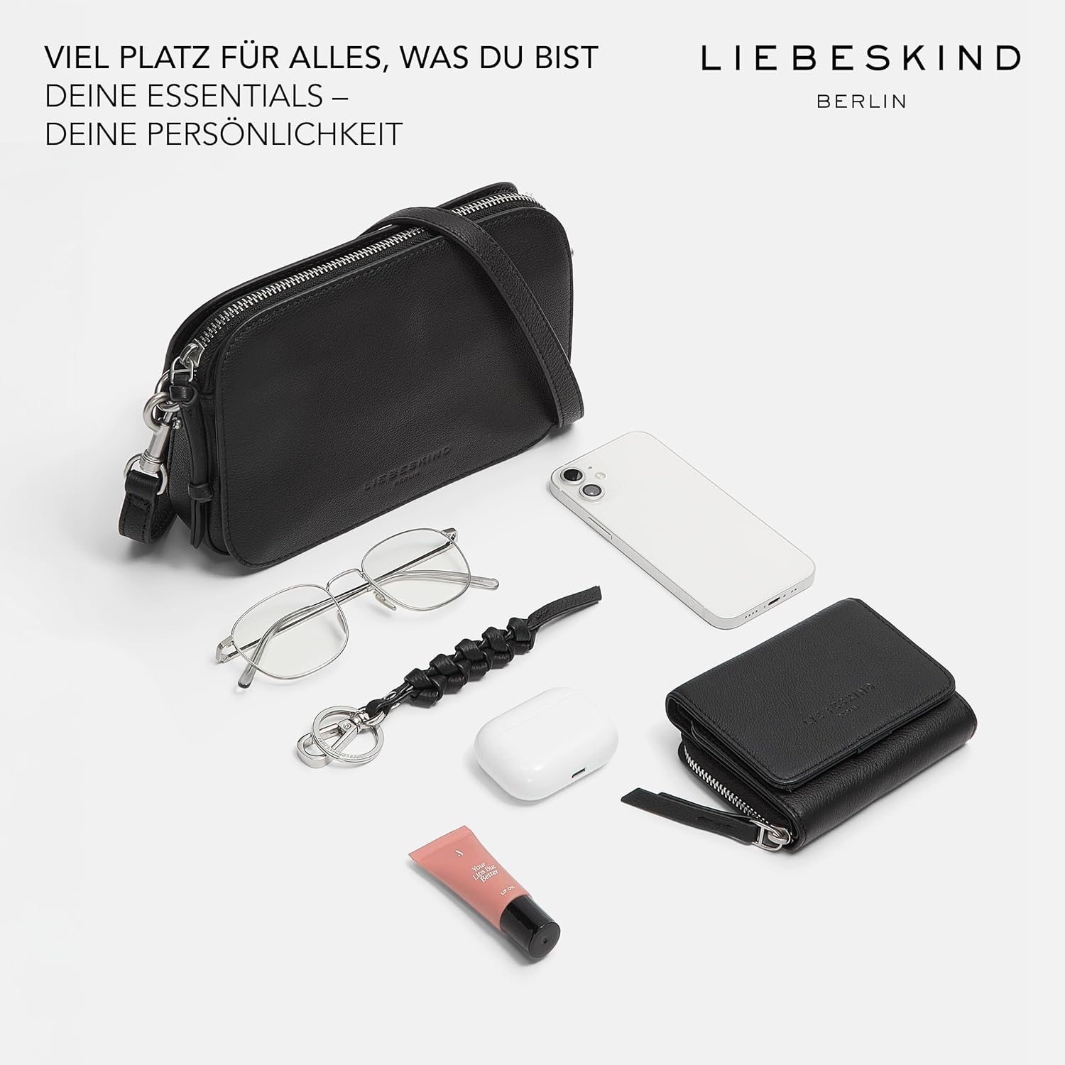 Thumbnail 6 de Liebeskind Berlin Umhängetasche Luka – Crossbody aus Leder mit verstellbarem Schulterriemen und Reißverschlussfächern