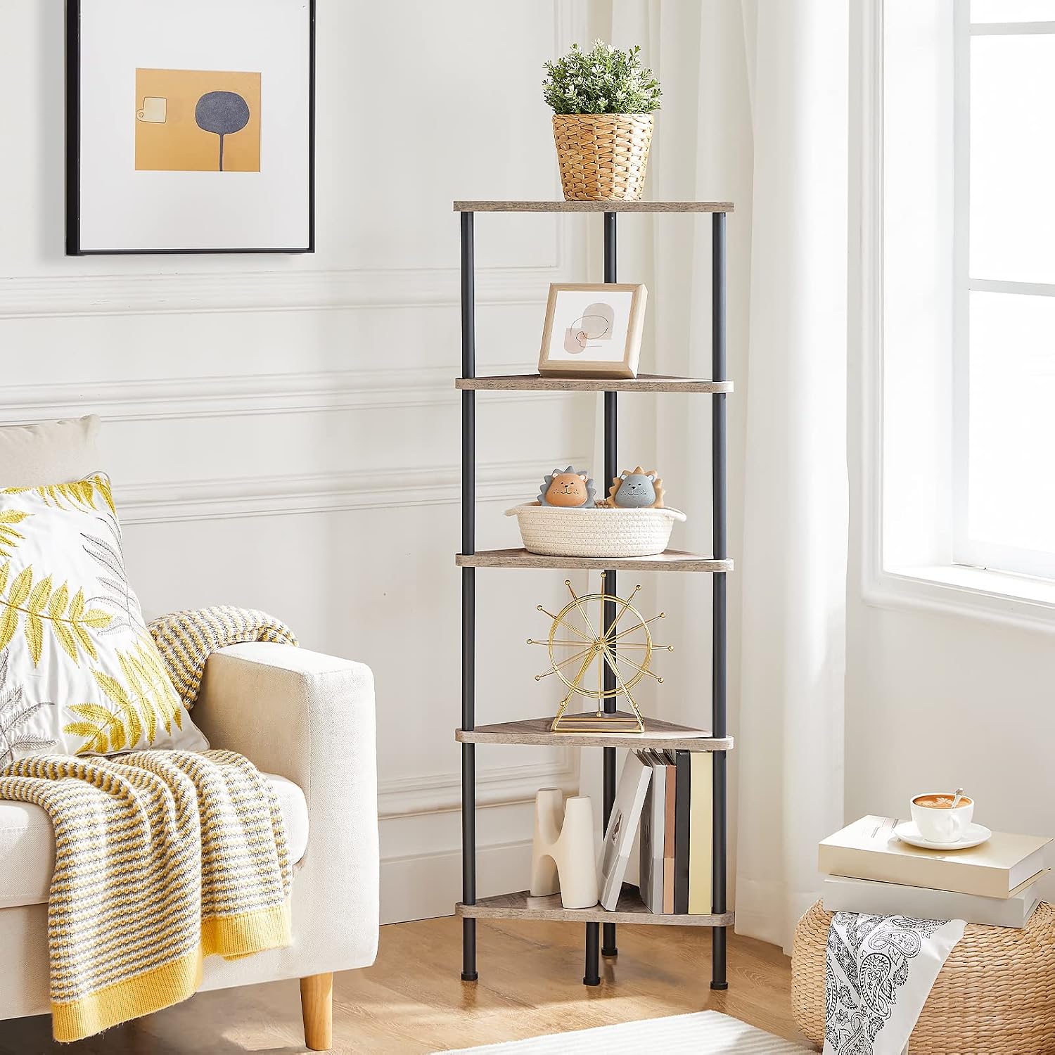 Thumbnail 1 de HOOBRO BG33CJ01 5-Tier Corner Shelf Stand