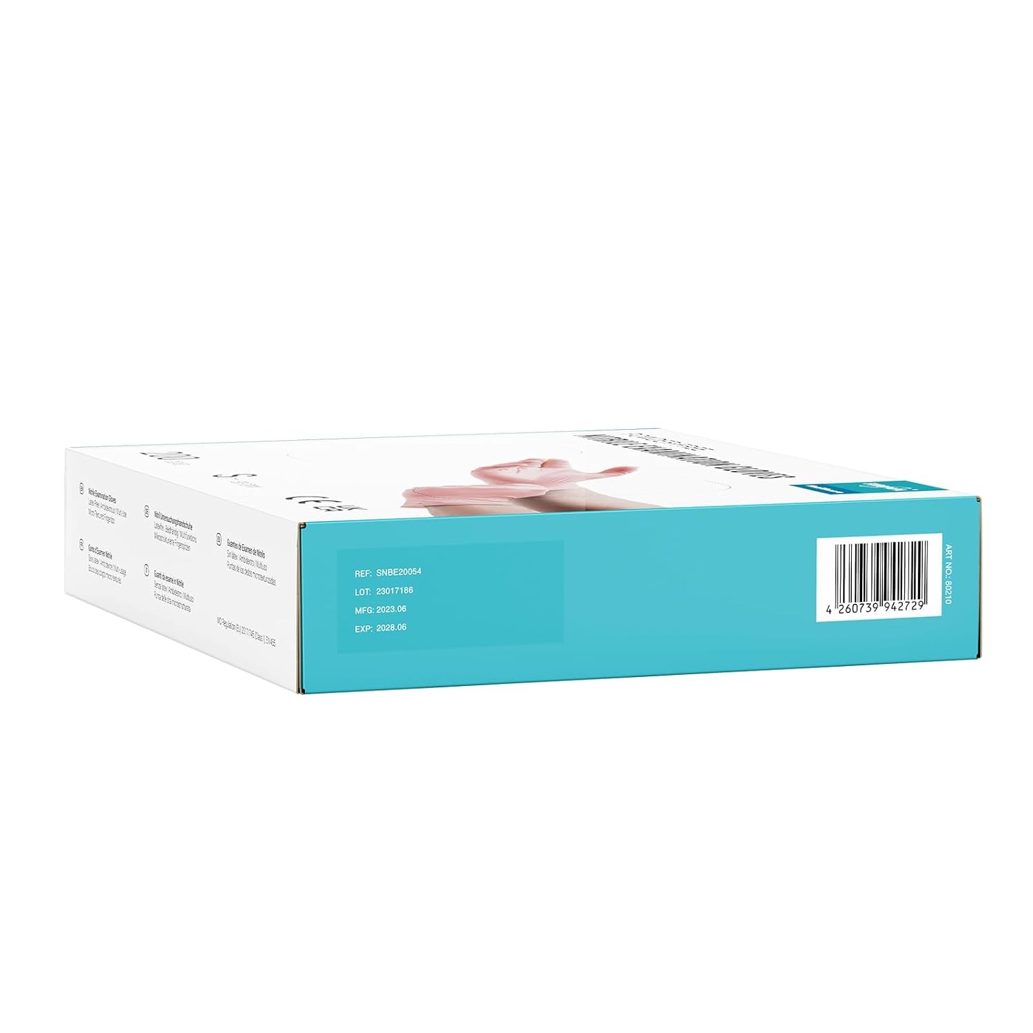 Detalle 2 de EUROPAPA® 200x Einweghandschuhe aus Nitril – puderfrei, latexfrei, texturierte Spitzen, Größe S (Pink)