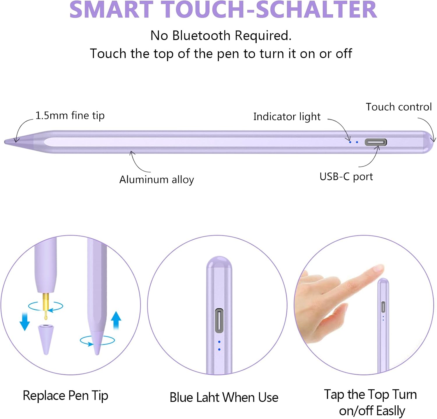 Thumbnail 5 de KBCASE Stylus Pen for iPad, 5 tips ✏