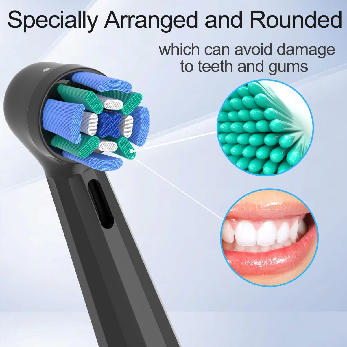 Thumbnail 3 de iO Brush Heads Compatible with Oral B iO Electric Toothbrushes – Pack of 12 (6 White, 6 Black)