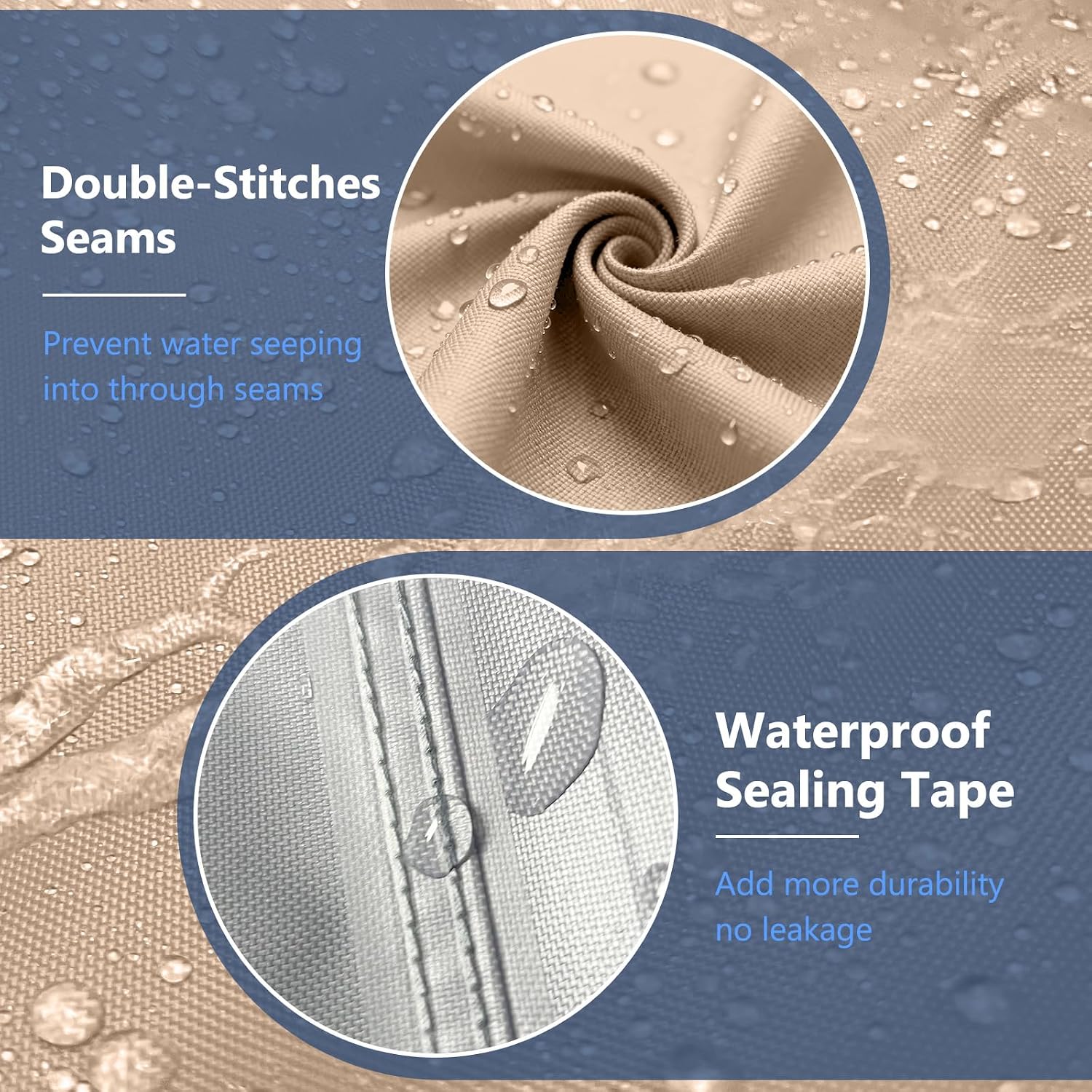 Detalle de STARTWO 334-TZ5-DK 5-Piece Patio Furniture Cover Set, Waterproof Polyester