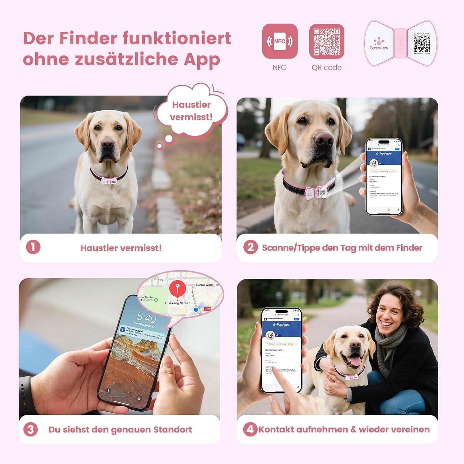 Thumbnail 5 de PawView Hundemarke QR NFC Silikon