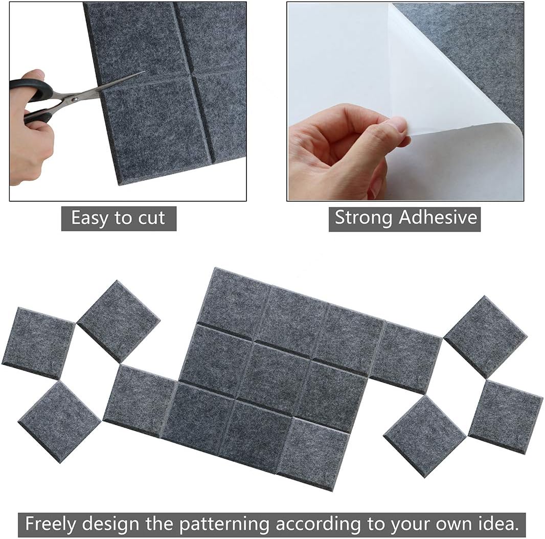 Thumbnail 5 de Uoisaiko Felt Board Tiles 30×30 cm, Pack of 6