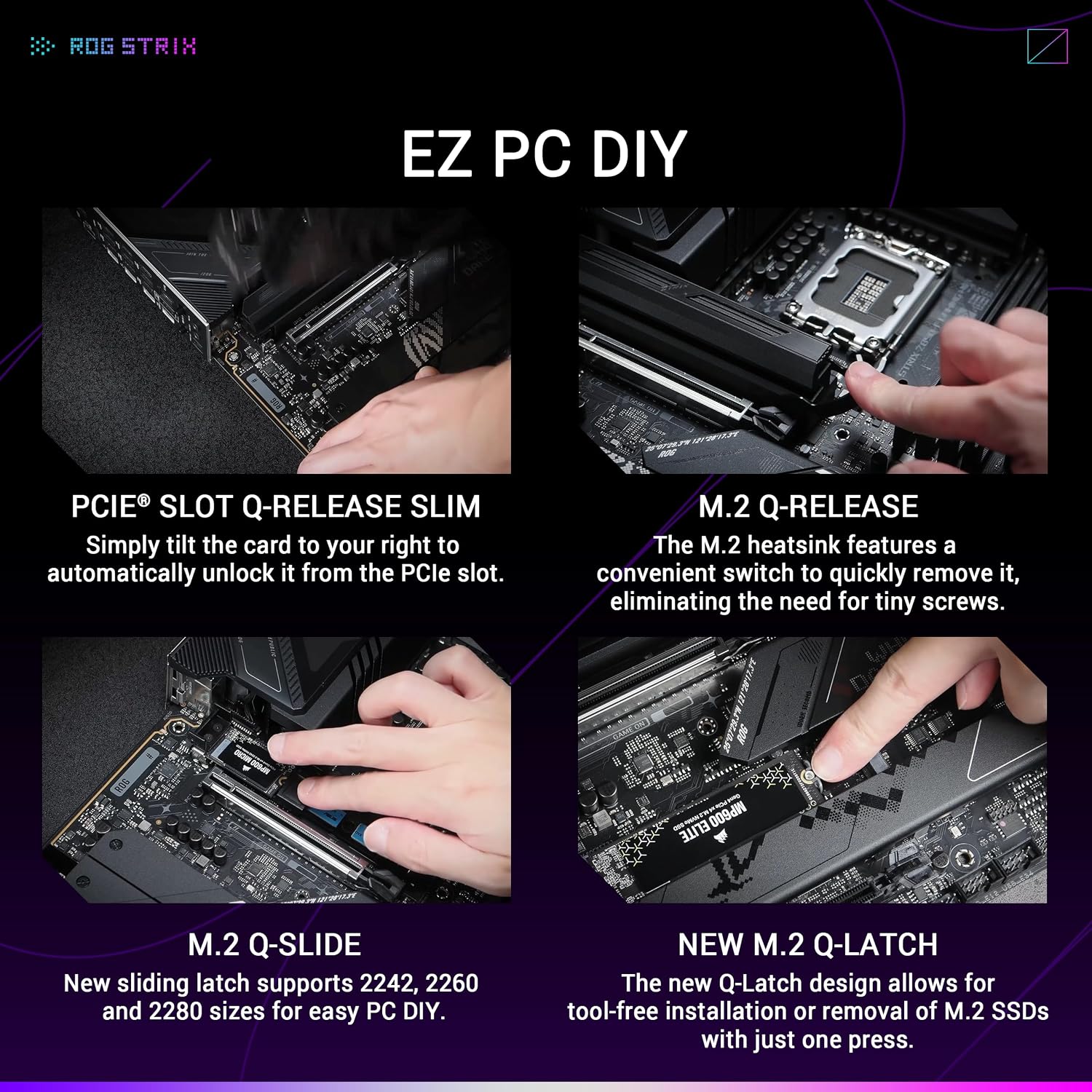 Thumbnail 4 de ASUS ROG Strix Z890-F Gaming Motherboard, DDR5 5X M.2