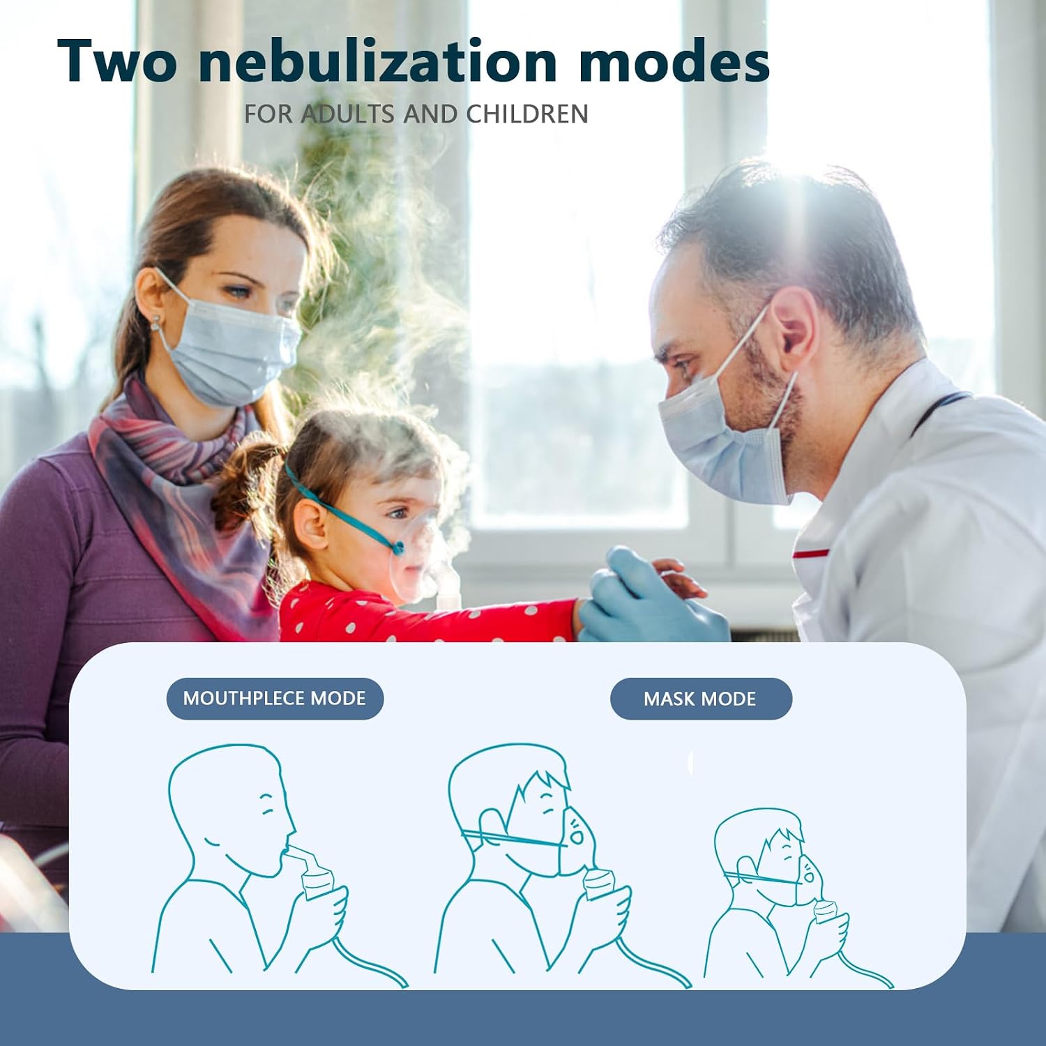 Detalle 2 de NB220 Compressor Nebulizer Compact nebuliser for adults and kids 💊