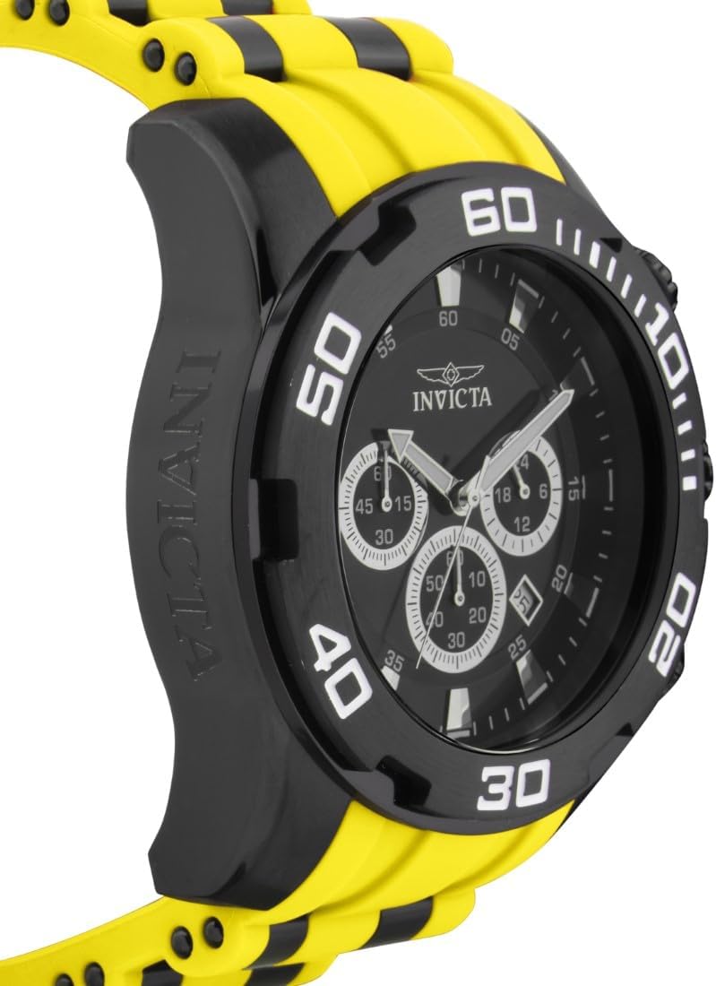 Detalle de Invicta Pro Diver 50 mm - Montre homme quartz en acier inoxydable, cadran noir